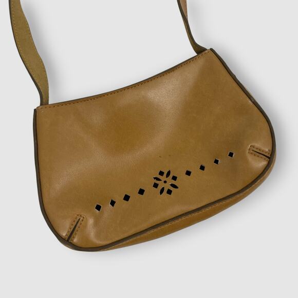 Y2k Vintage Mondani Tan Cutout Faux Leather Shoulder Bag - Picture 4 of 6
